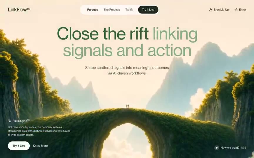 Frame from “Linkflow Boomerang Hero: Linkflow hero concept with boomerang-style visual direction and CSS-on” by @pulkitxm