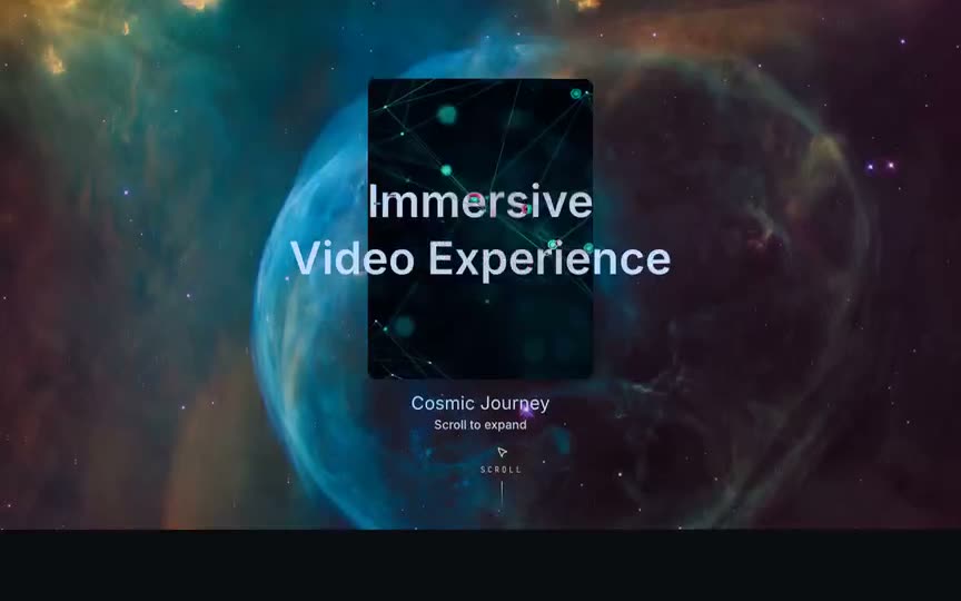 Frame from “Scroll Expansion Hero: Integration of the ScrollExpandMedia hero into a shadcn-style codebase” by @pulkitxm