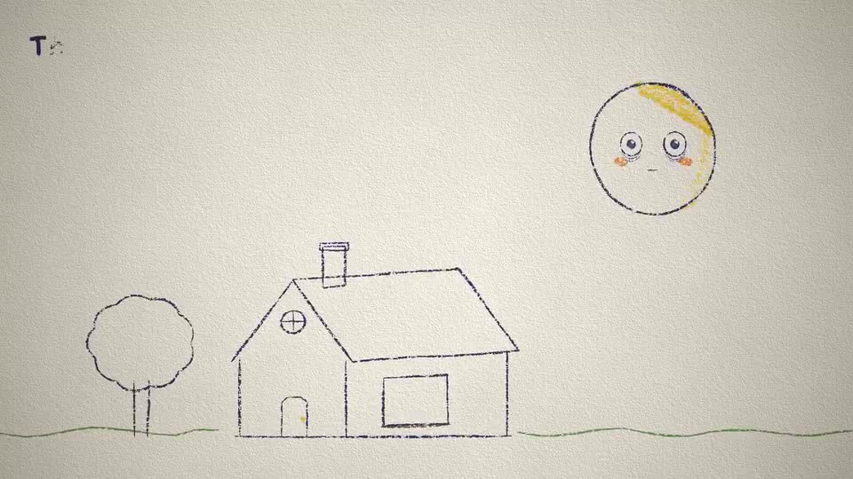 Frame from “Crayon Picture Book — The Moon Can't Sleep” by @lemomo-ai