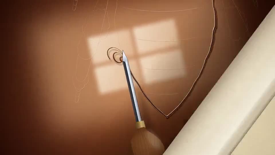 Frame from “Copperplate Engraving — The Honeybee, Plate VII” by @lemomo-ai