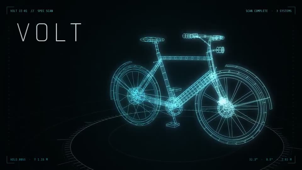 Frame from “Sci-fi Hologram HUD — Volt · Spec Scan” by @lemomo-ai