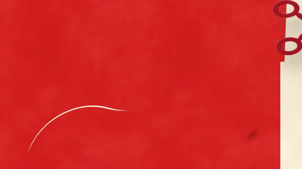 Frame from “Red Paper-cut — Nian Comes to Town” by @lemomo-ai