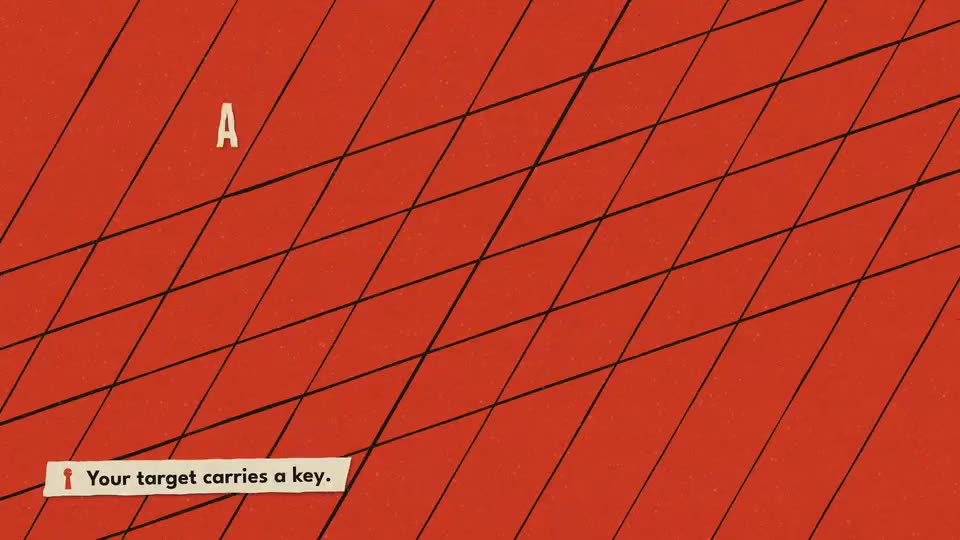 Frame from “60s Spy Title Sequence — The Velvet Cipher” by @lemomo-ai