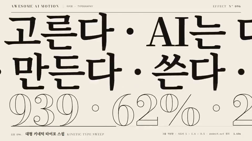 Frame from “Kinetic Type Sweep” by @gongnyang