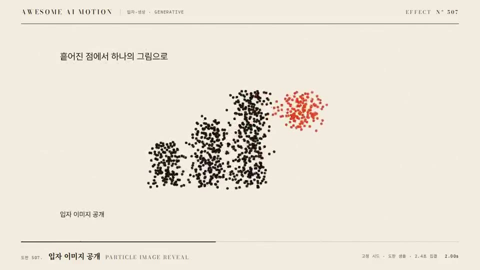 Frame from “Particle image reveal” by @gongnyang